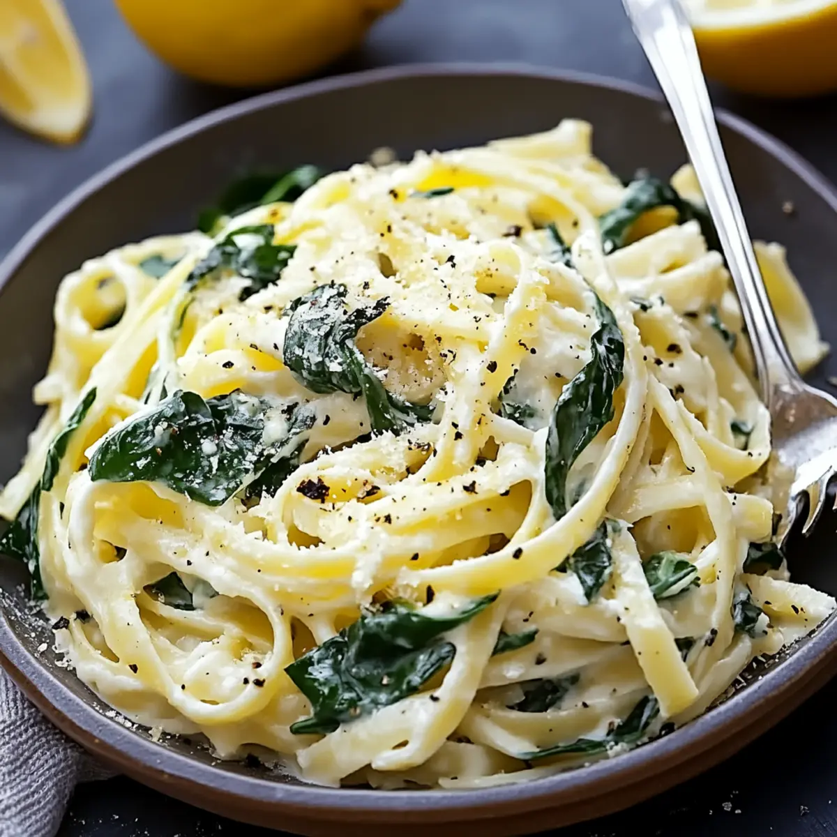 Zesty Lemon Ricotta and Spinach Pasta