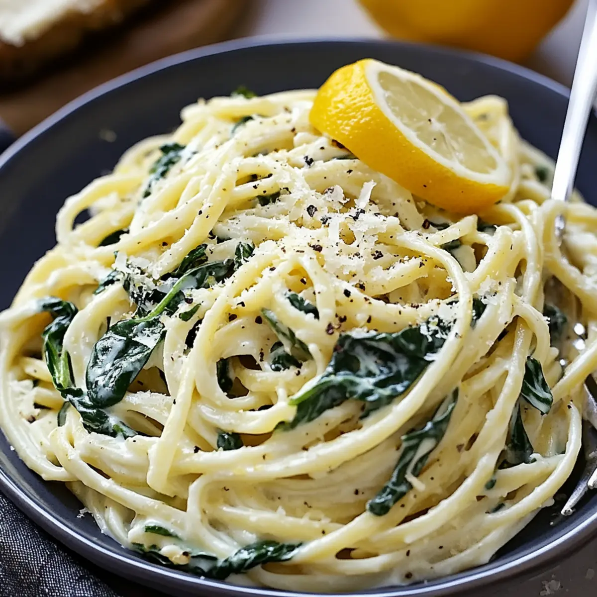 Zesty Lemon Ricotta and Spinach Pasta