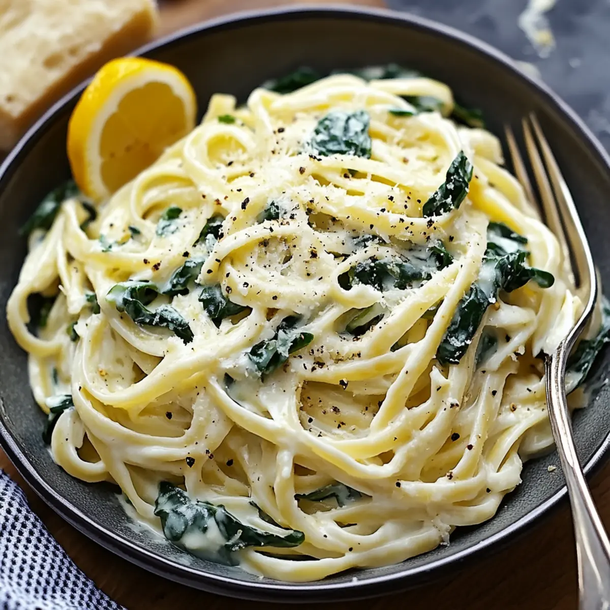 Zesty Lemon Ricotta and Spinach Pasta