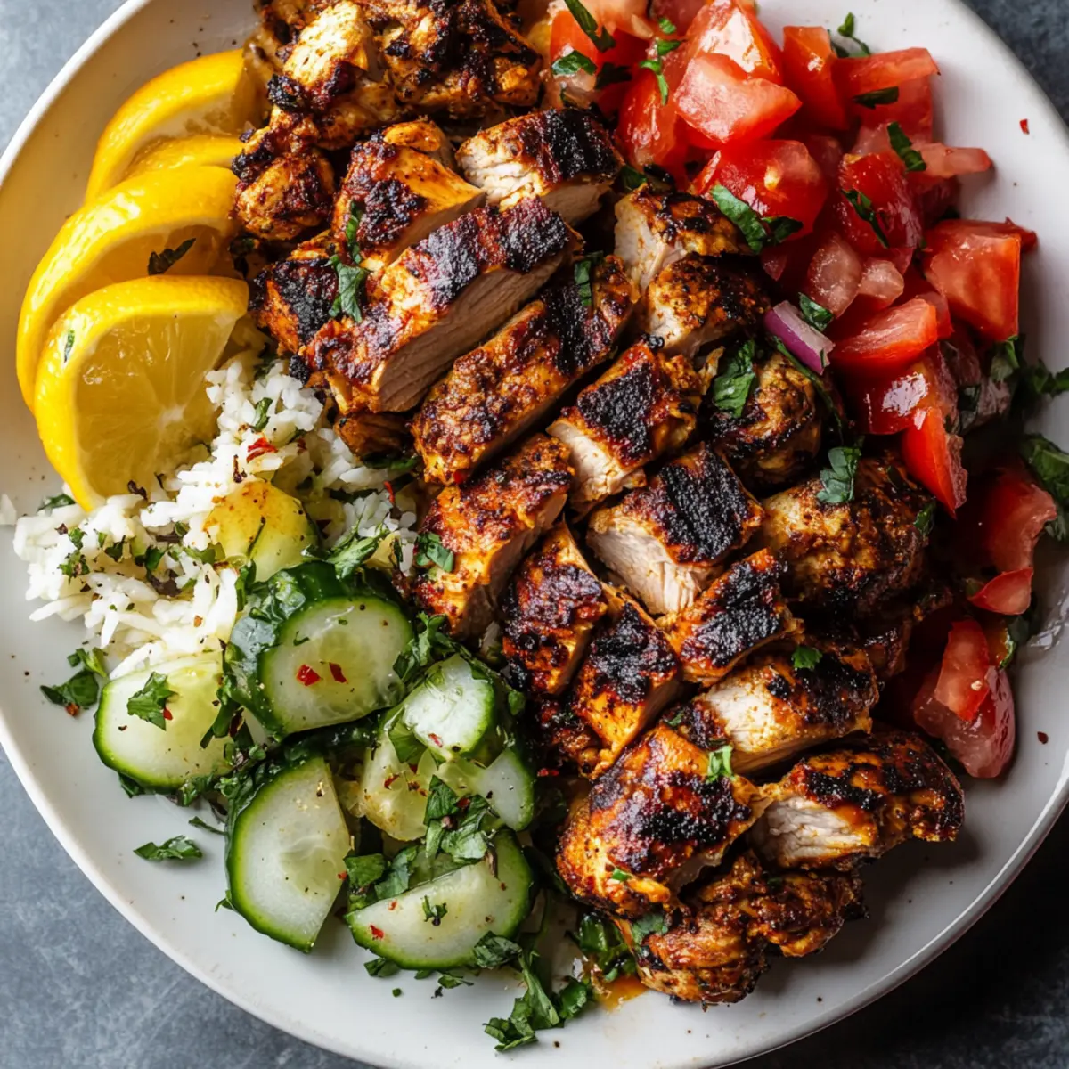 Air Fryer Chicken Doner Kebab Platter