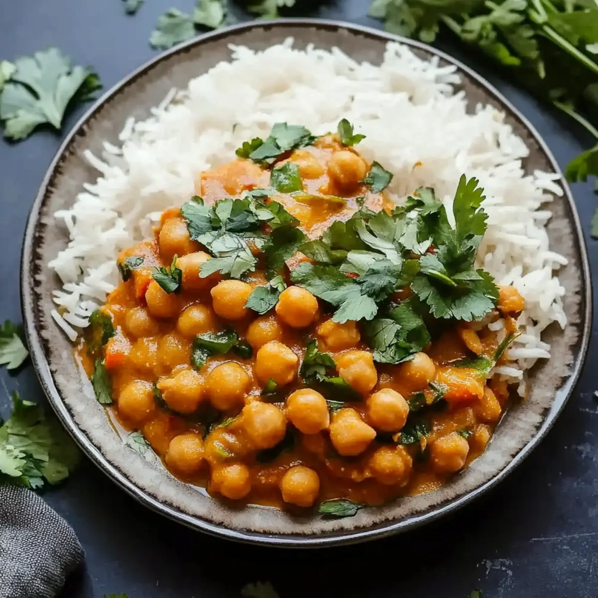 Chickpea Curry with Jasmine Rice
