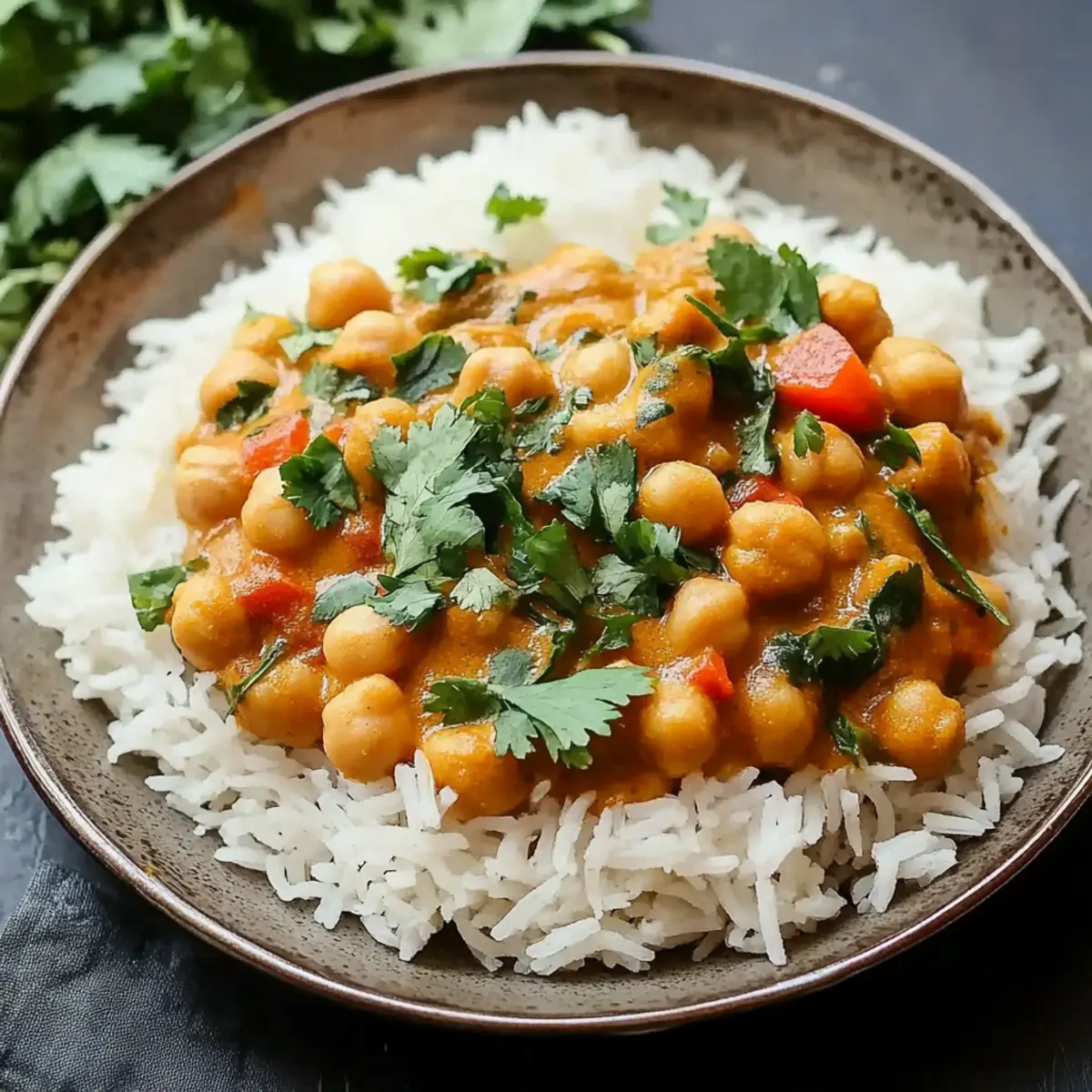 Chickpea Curry with Jasmine Rice