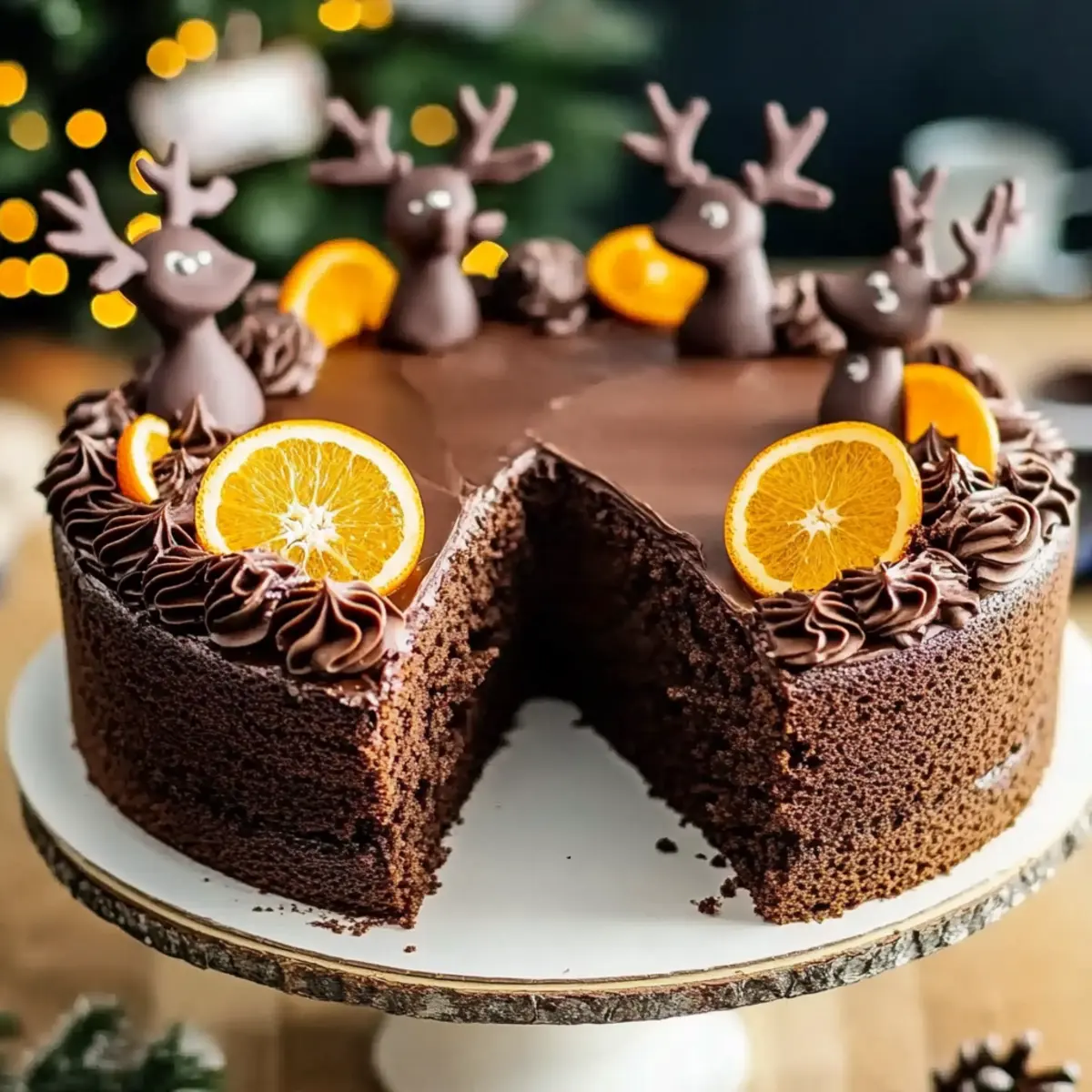 Chocolate Orange Reindeer Cake