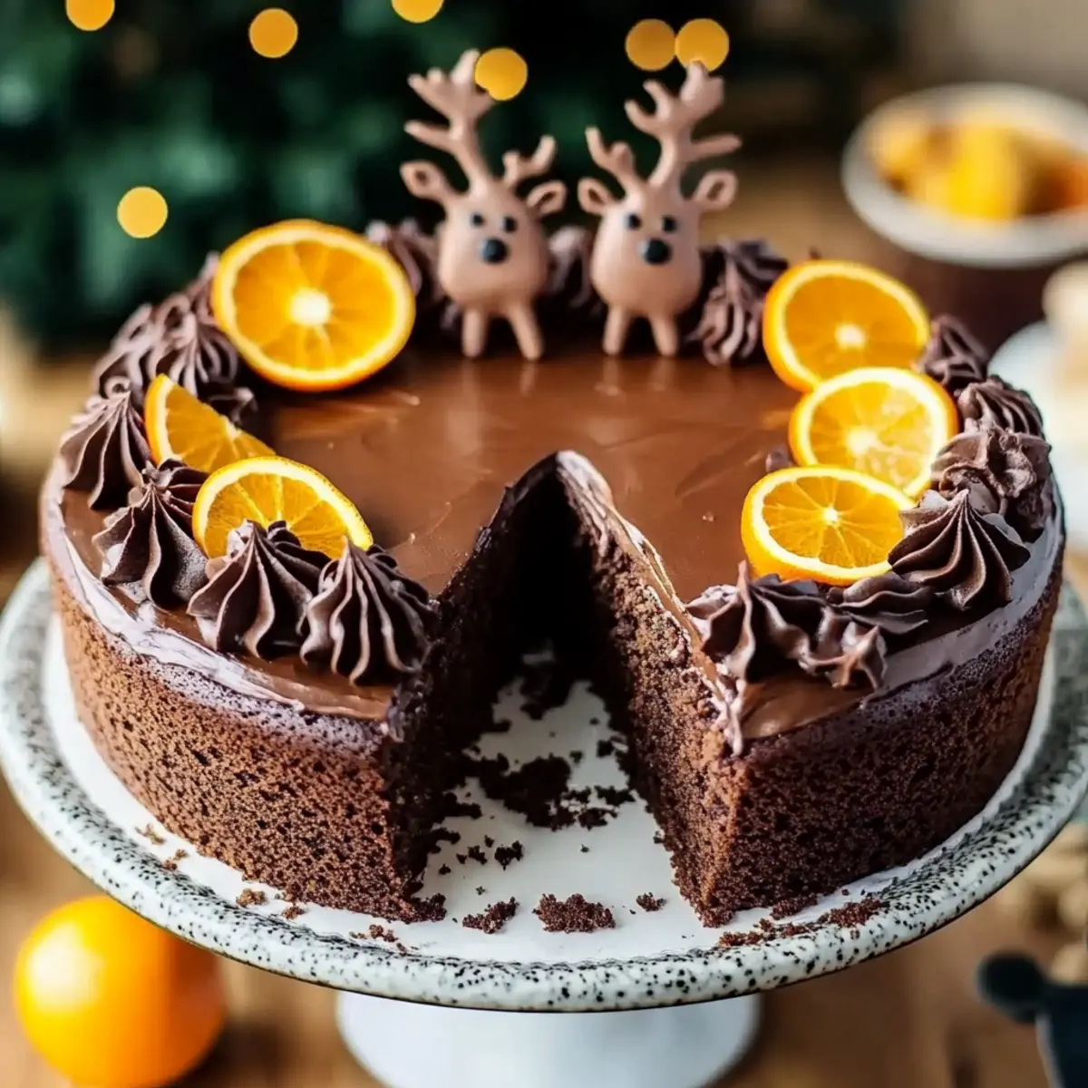 Chocolate Orange Reindeer Cake