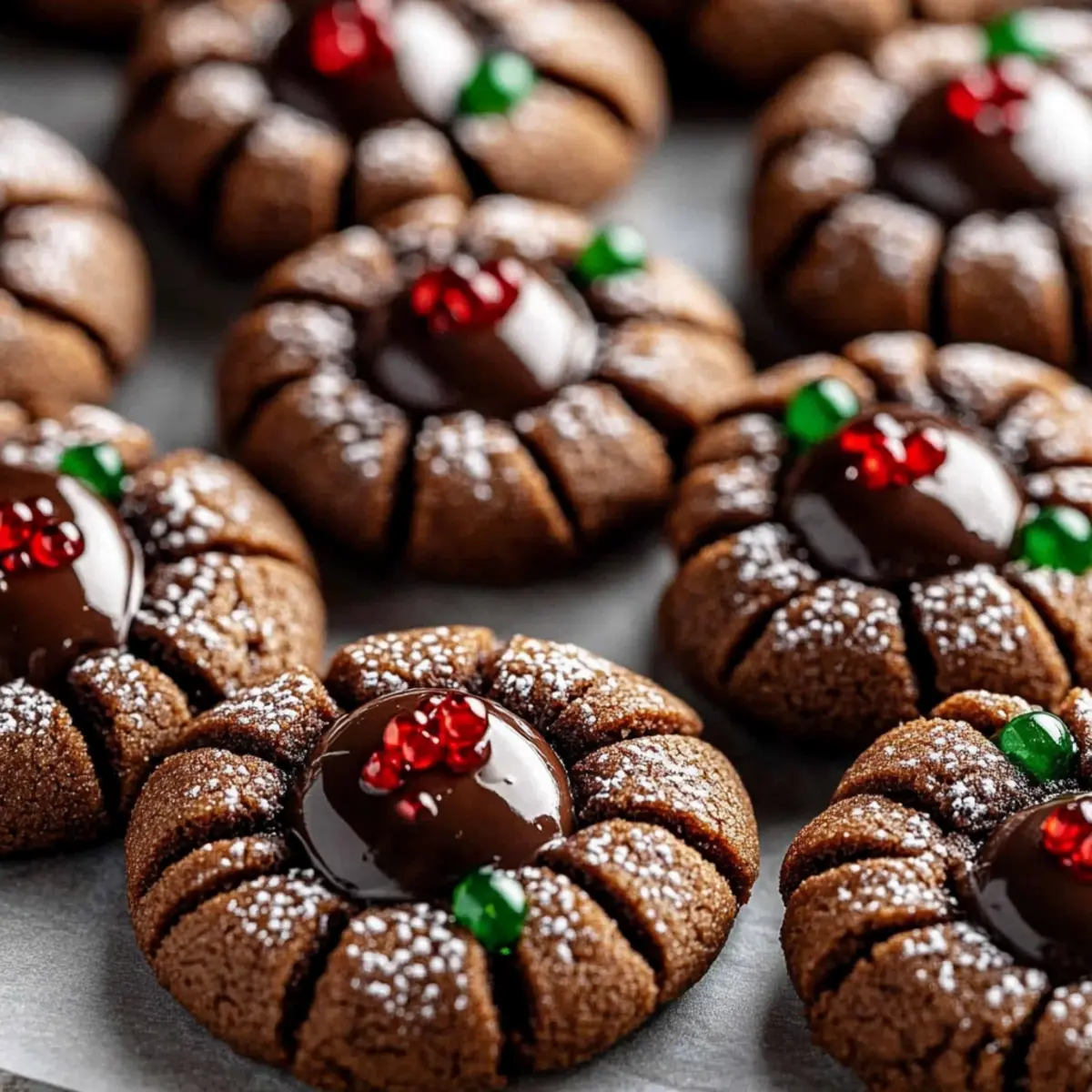 Chocolate Thumbprint Cookies