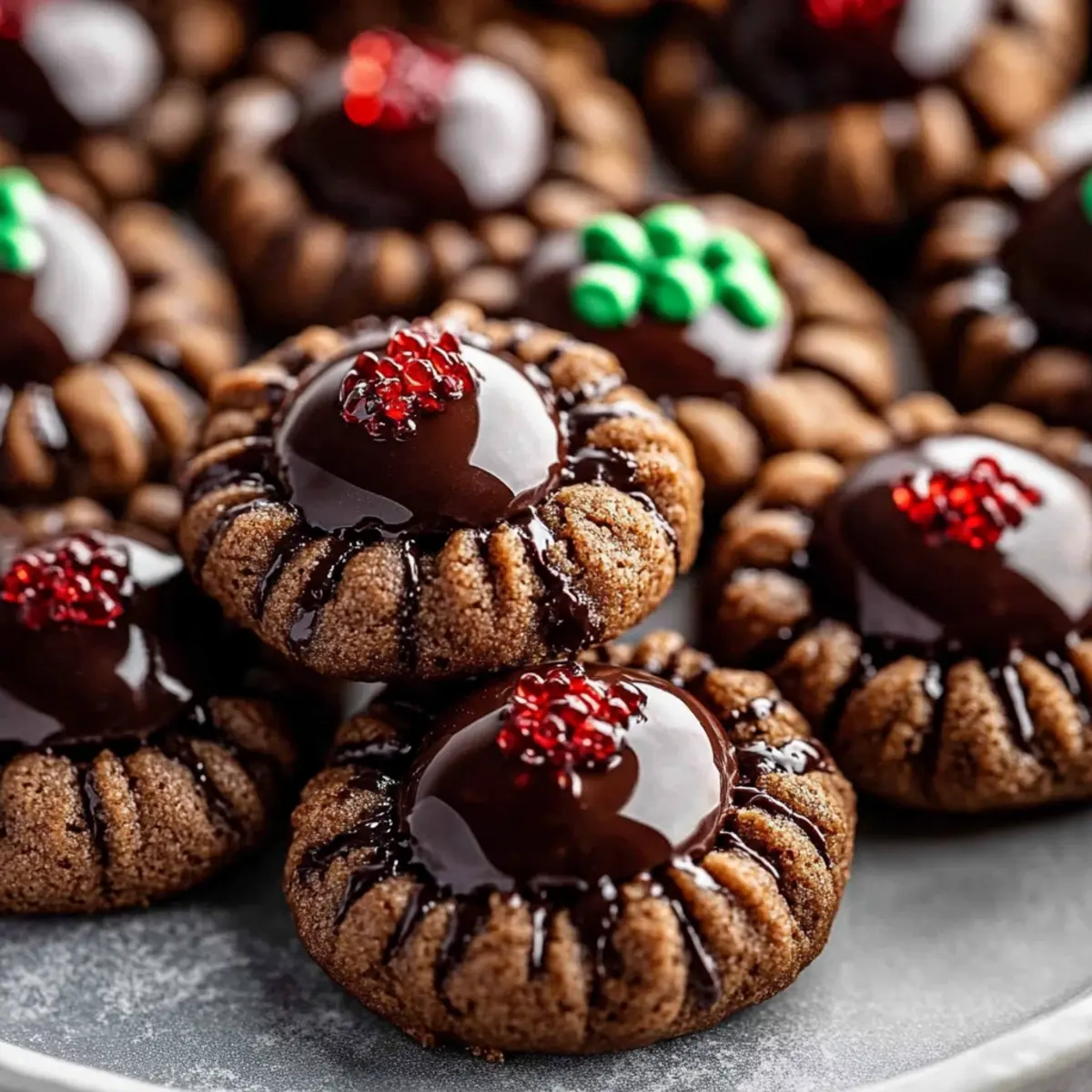 Chocolate Thumbprint Cookies