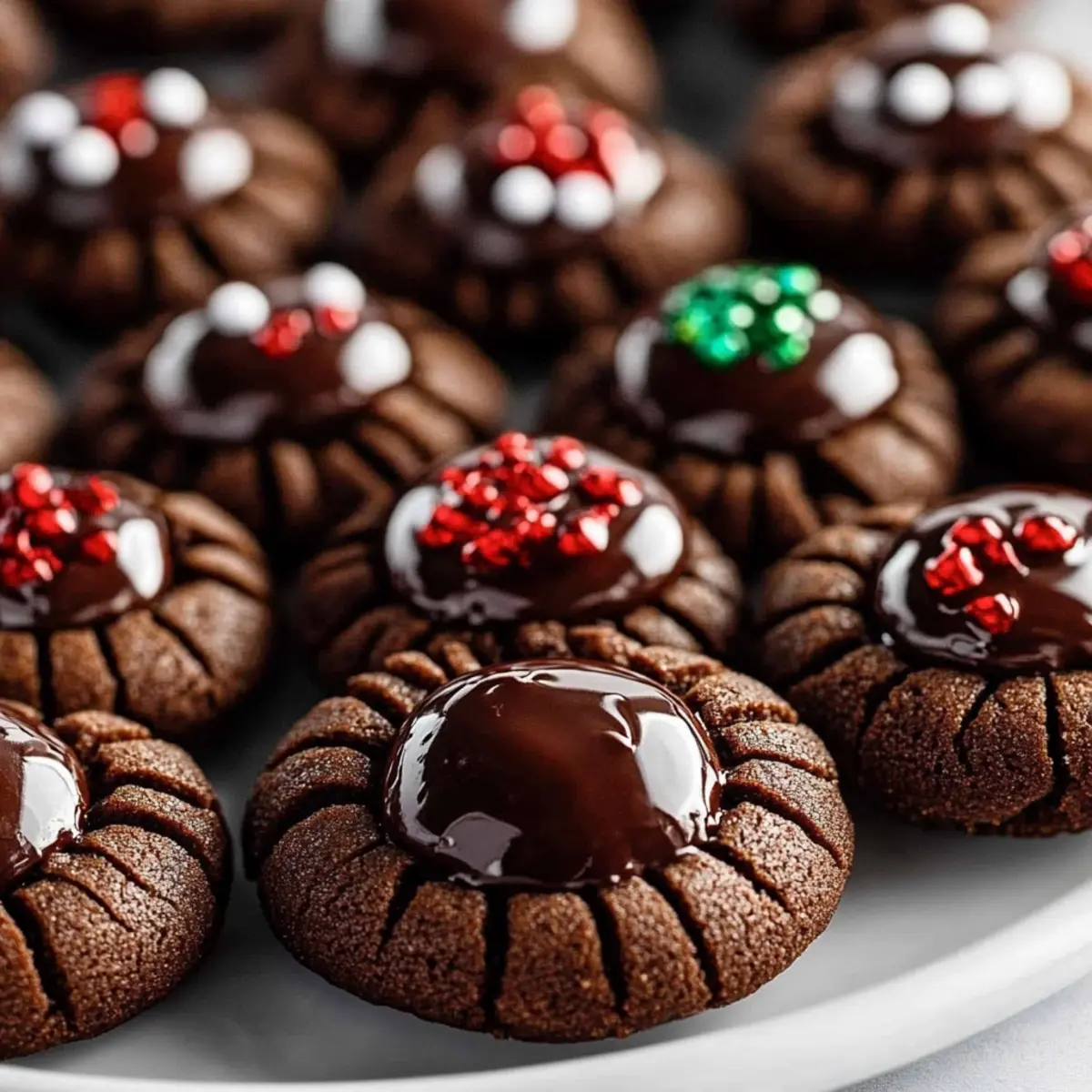 Chocolate Thumbprint Cookies
