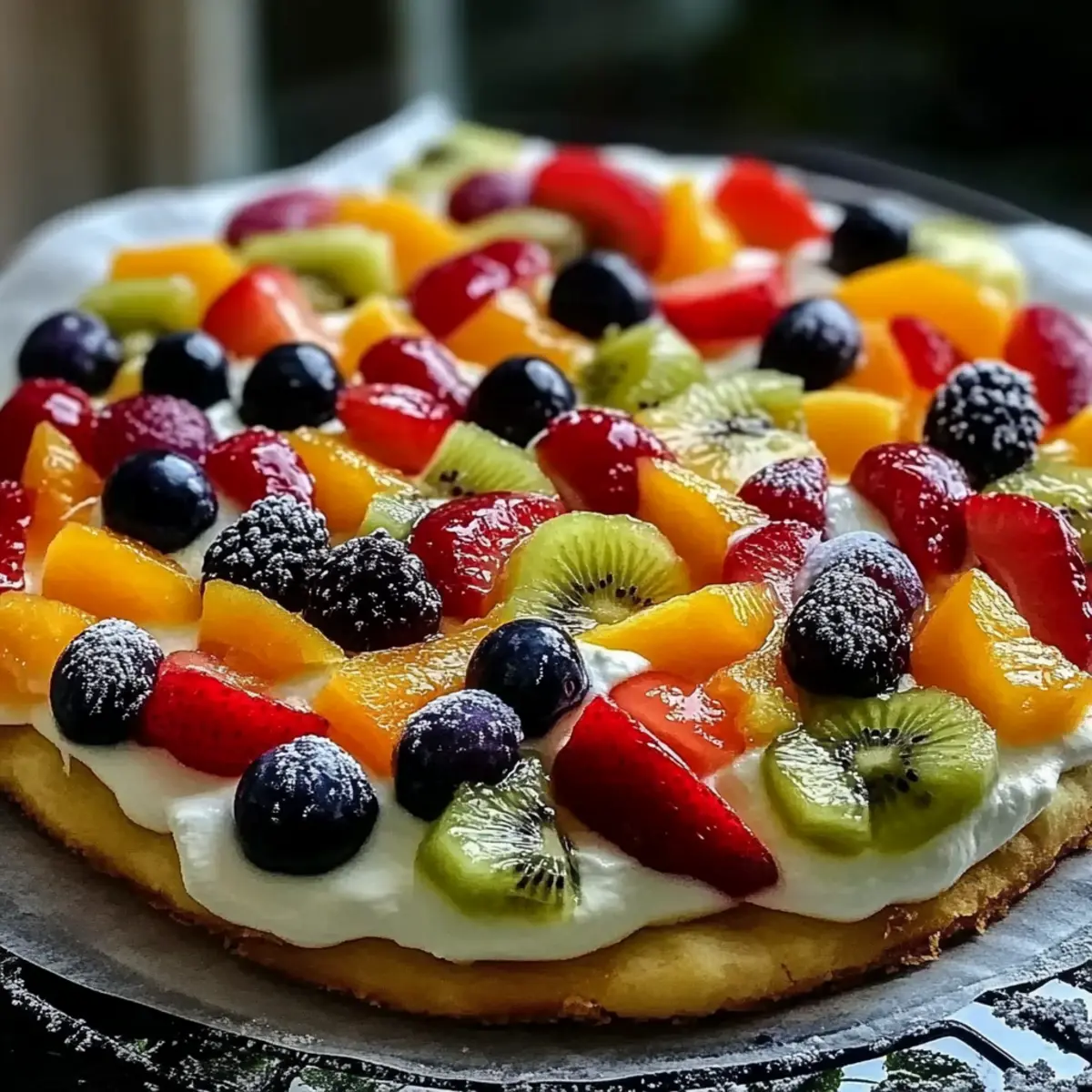 Christmas Fruit Pizza