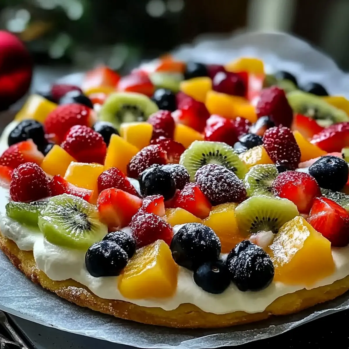 Christmas Fruit Pizza