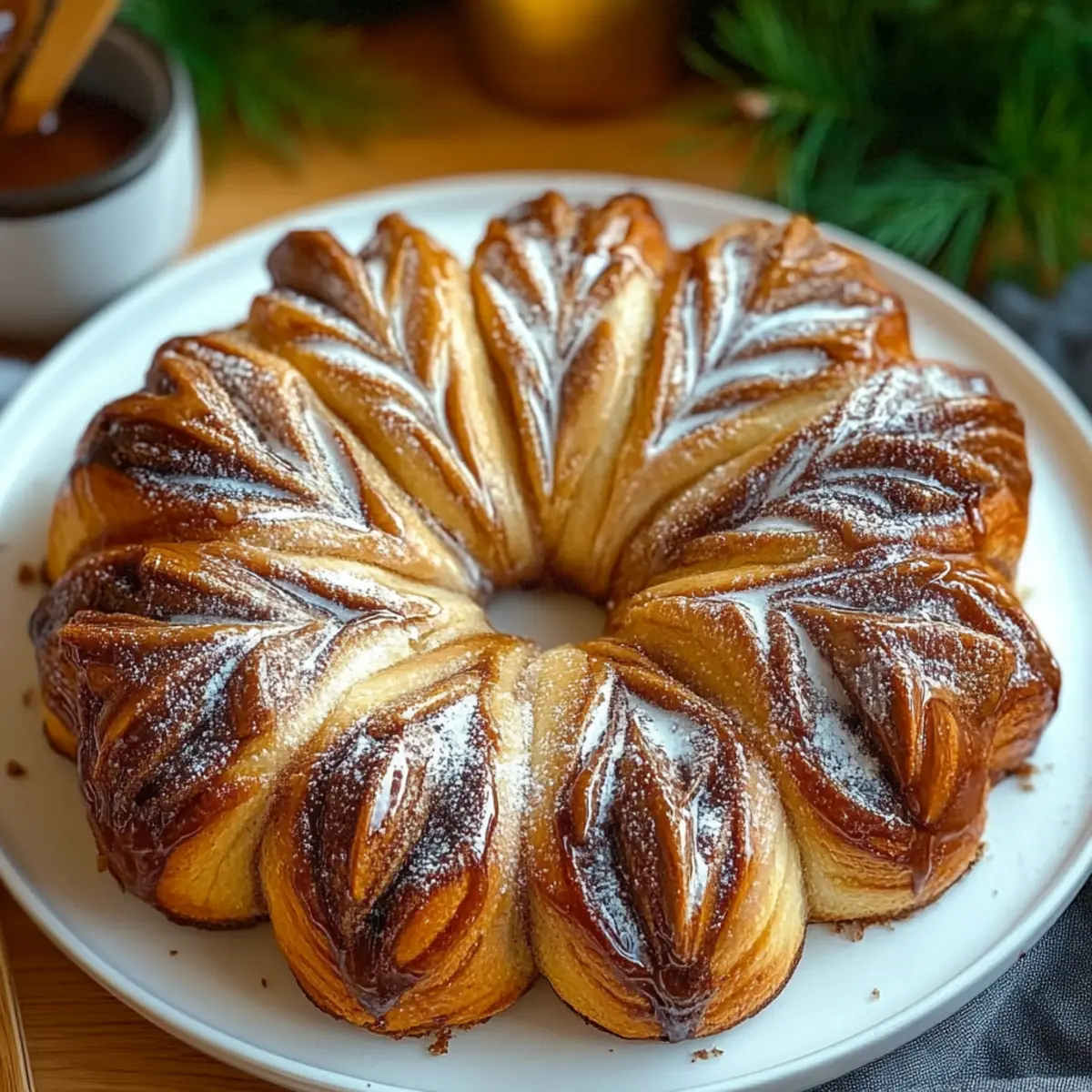 Cinnamon Roll Snowflake Bread