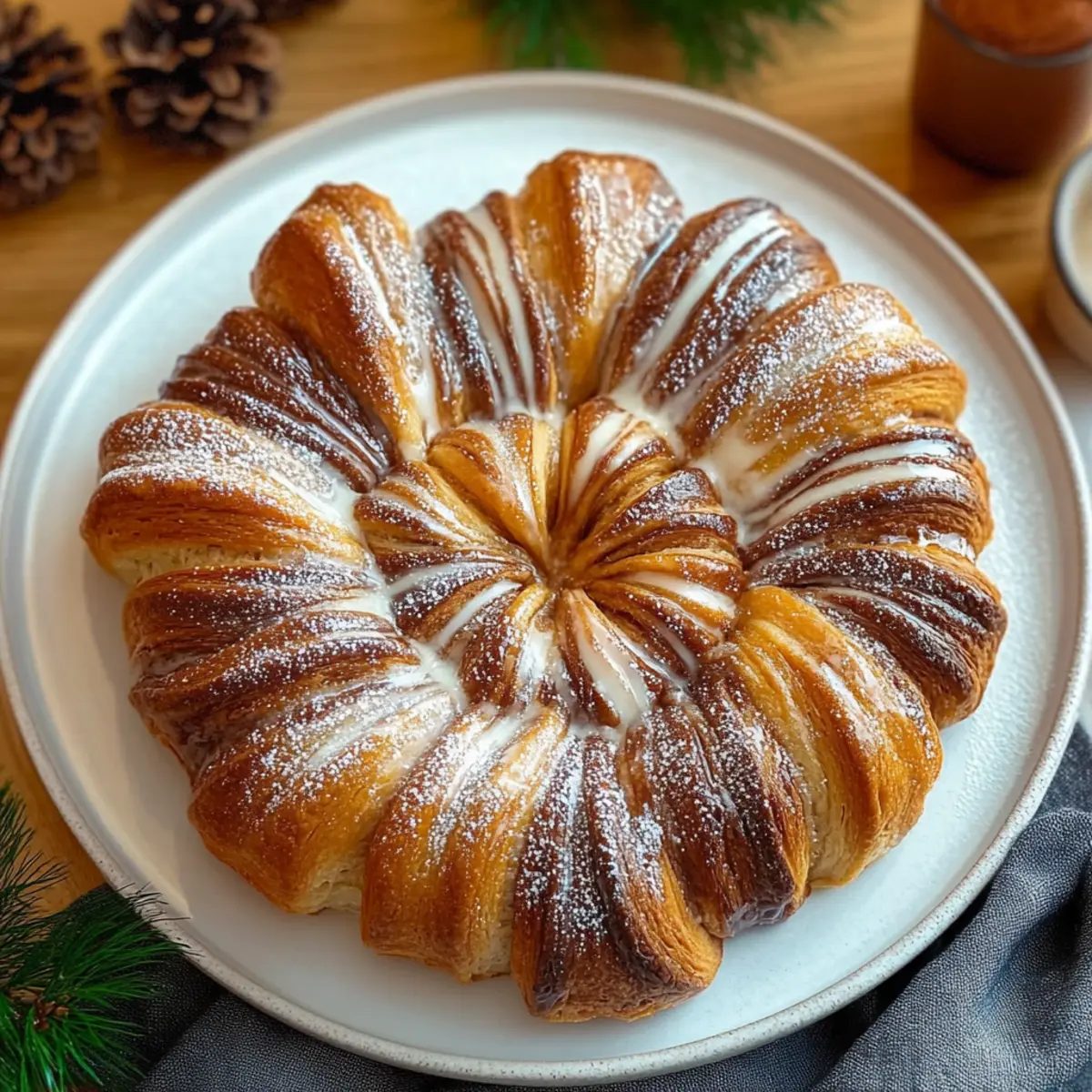 Cinnamon Roll Snowflake Bread