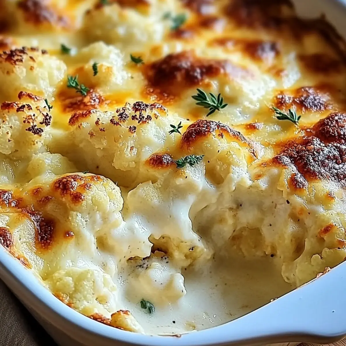 Creamy Cauliflower Cheese Bake