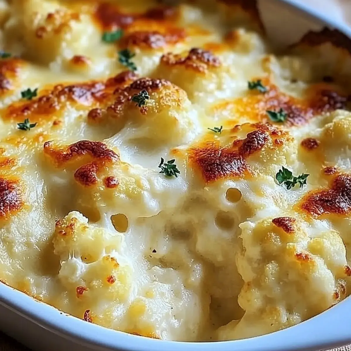Creamy Cauliflower Cheese Bake