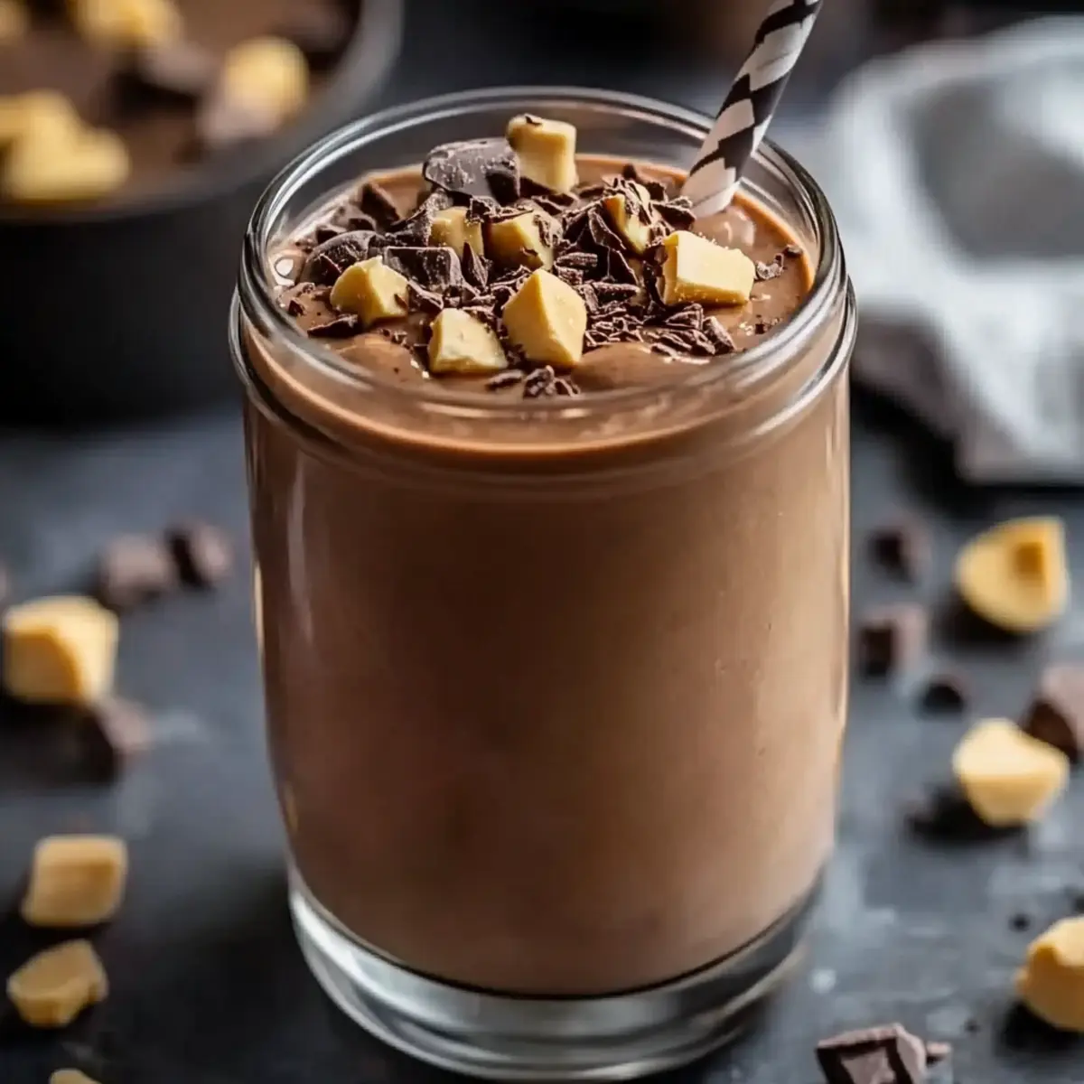 Creamy Chocolate Peanut Butter Protein Smoothie