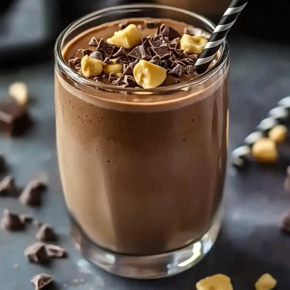 Creamy Chocolate Peanut Butter Protein Smoothie