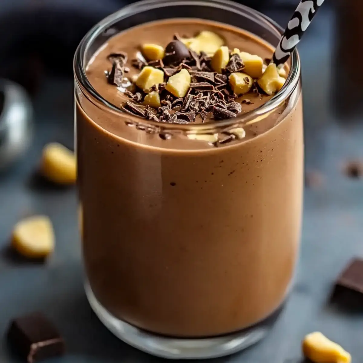 Creamy Chocolate Peanut Butter Protein Smoothie