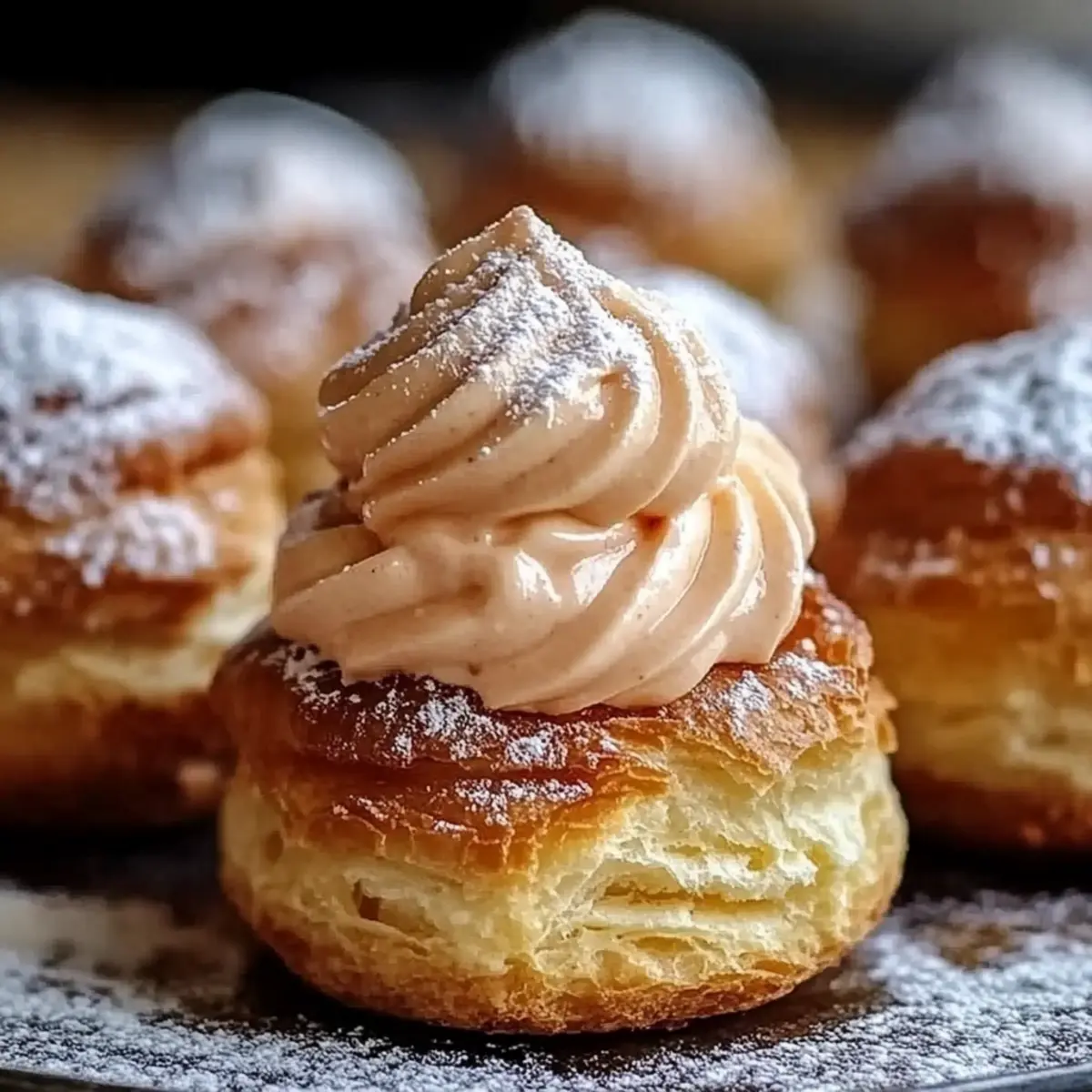 Crispy Coffee Cream Choux Puffs