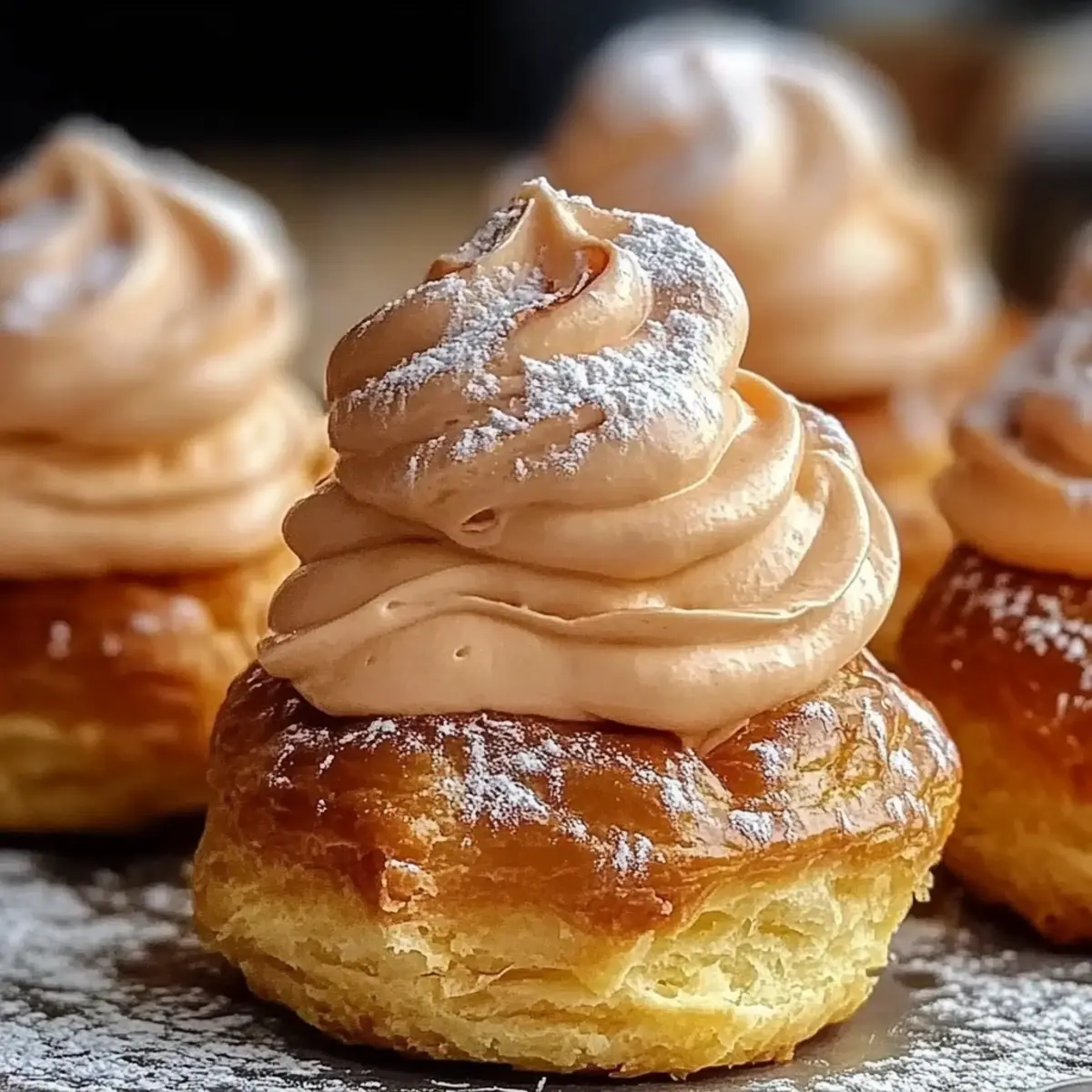 Crispy Coffee Cream Choux Puffs