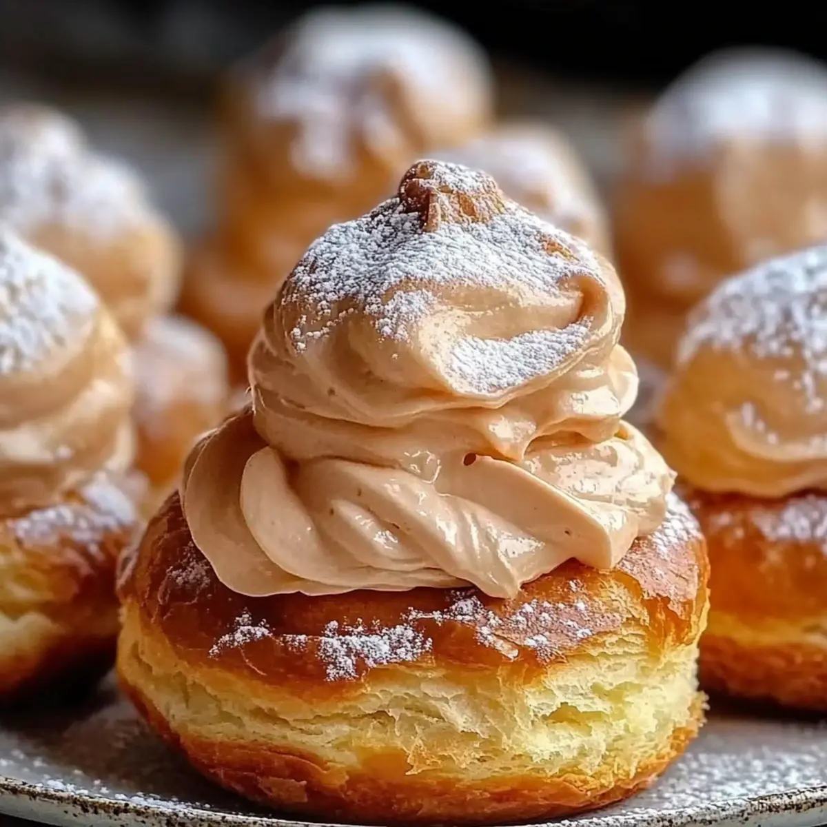 Crispy Coffee Cream Choux Puffs