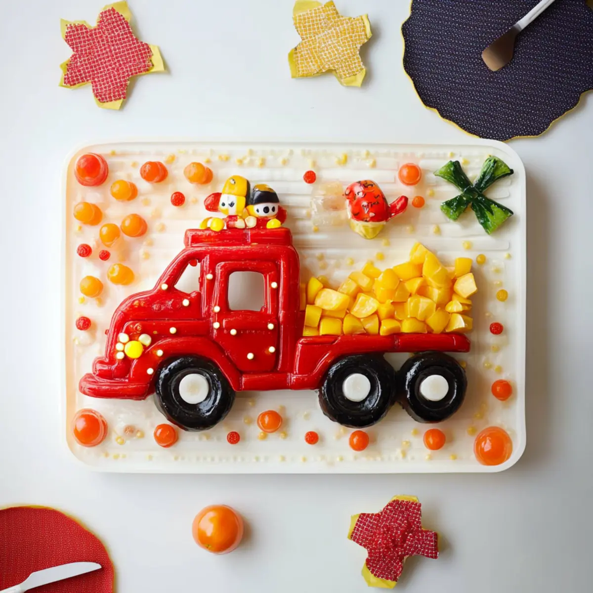Fire Truck Vegetable Platter