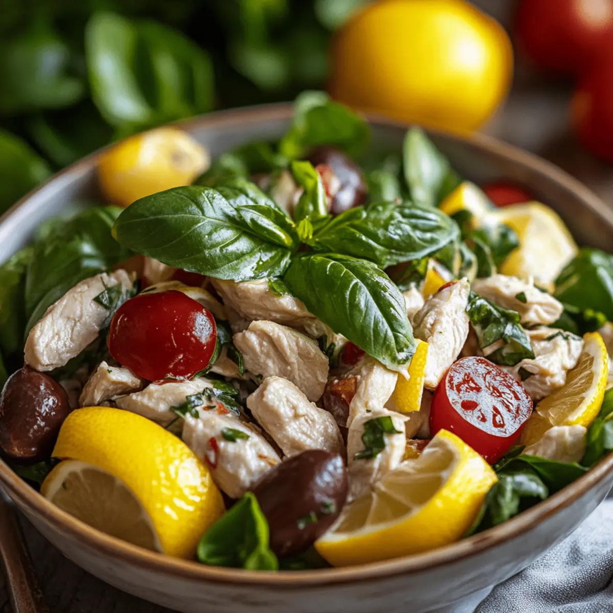 Lemon Basil Chicken Salad