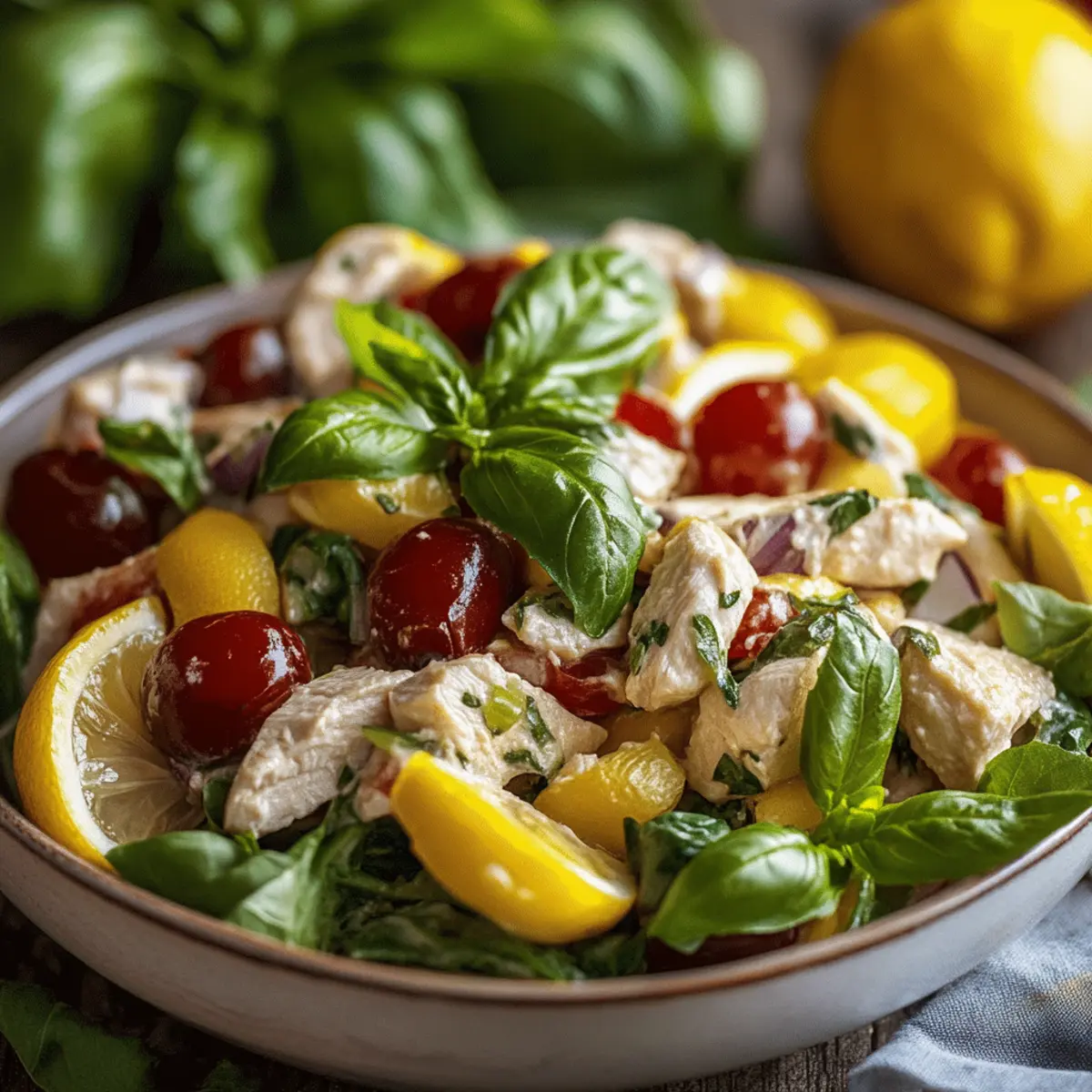 Lemon Basil Chicken Salad