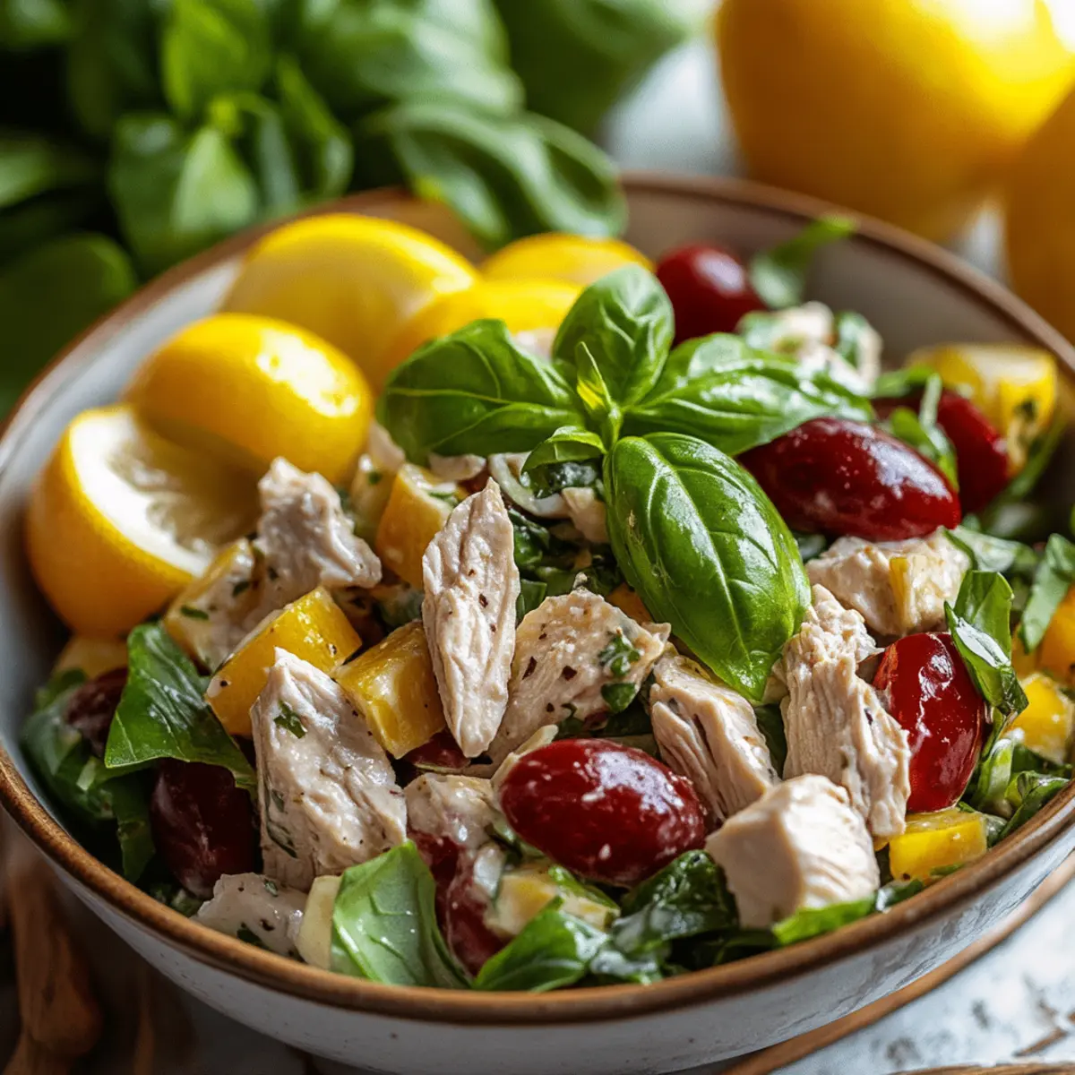 Lemon Basil Chicken Salad
