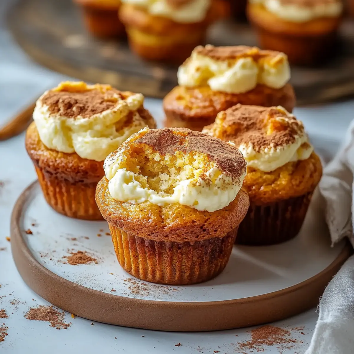 Pumpkin Cheesecake Muffins