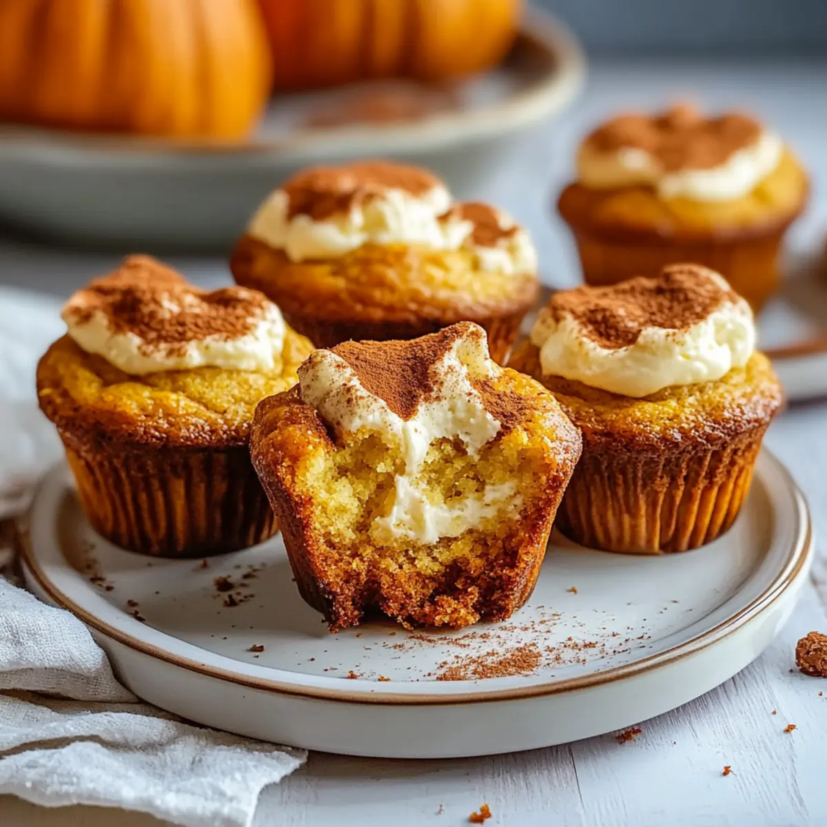 Pumpkin Cheesecake Muffins