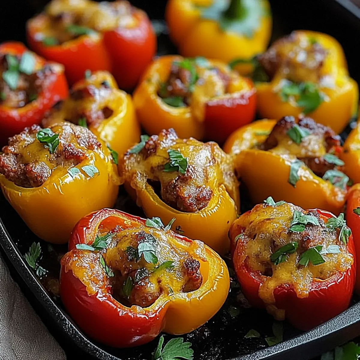 Sausage Stuffed Mini Peppers