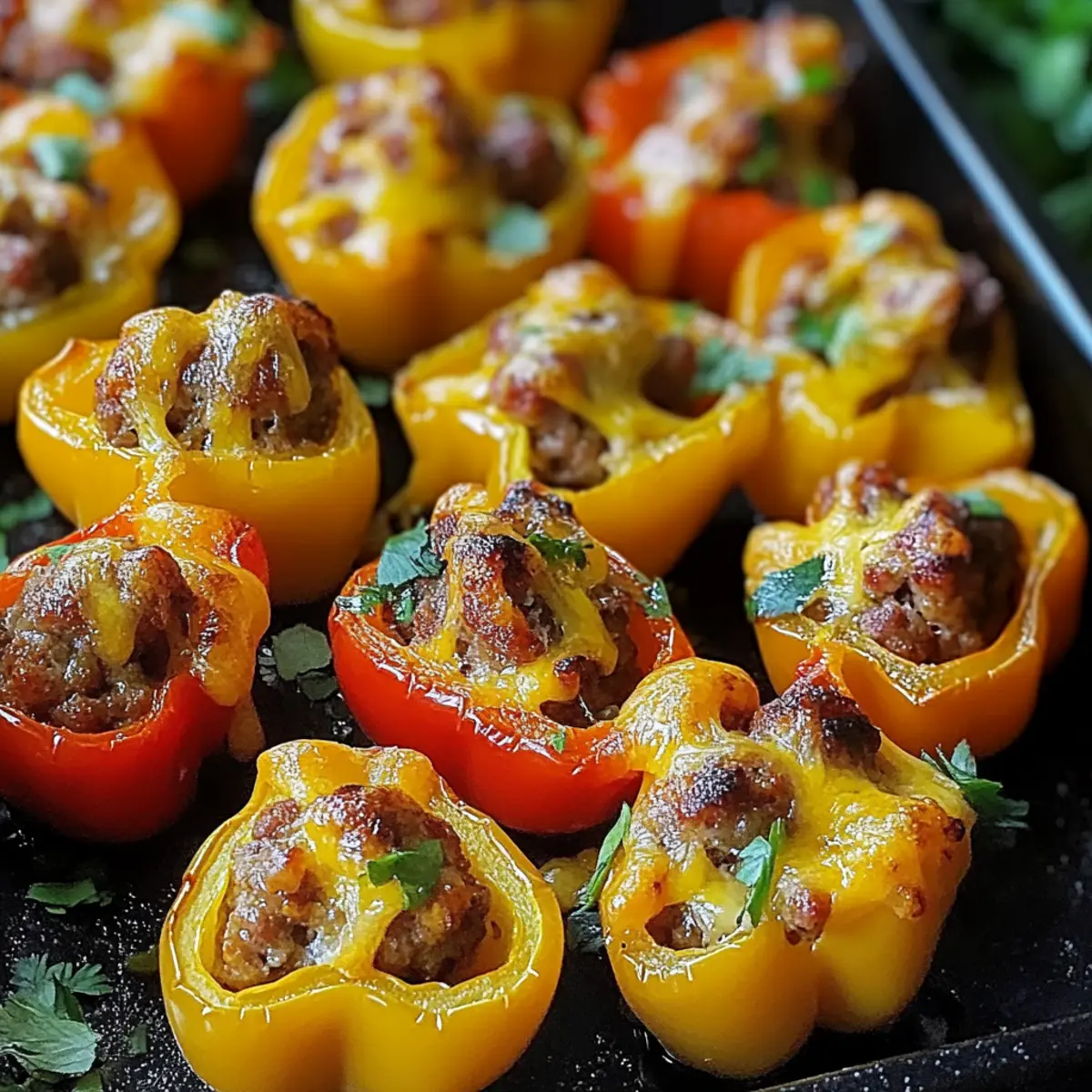 Sausage Stuffed Mini Peppers
