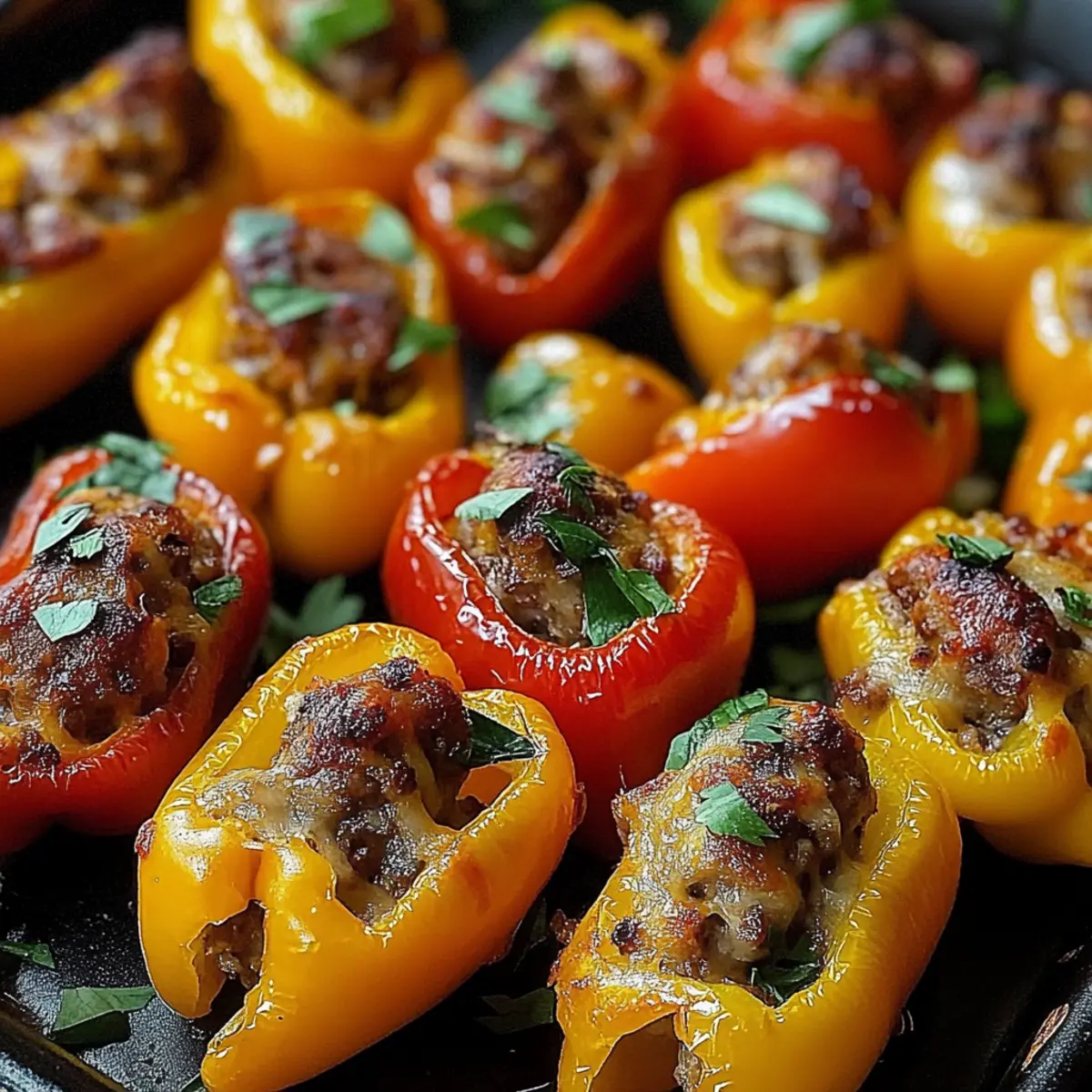 Sausage Stuffed Mini Peppers
