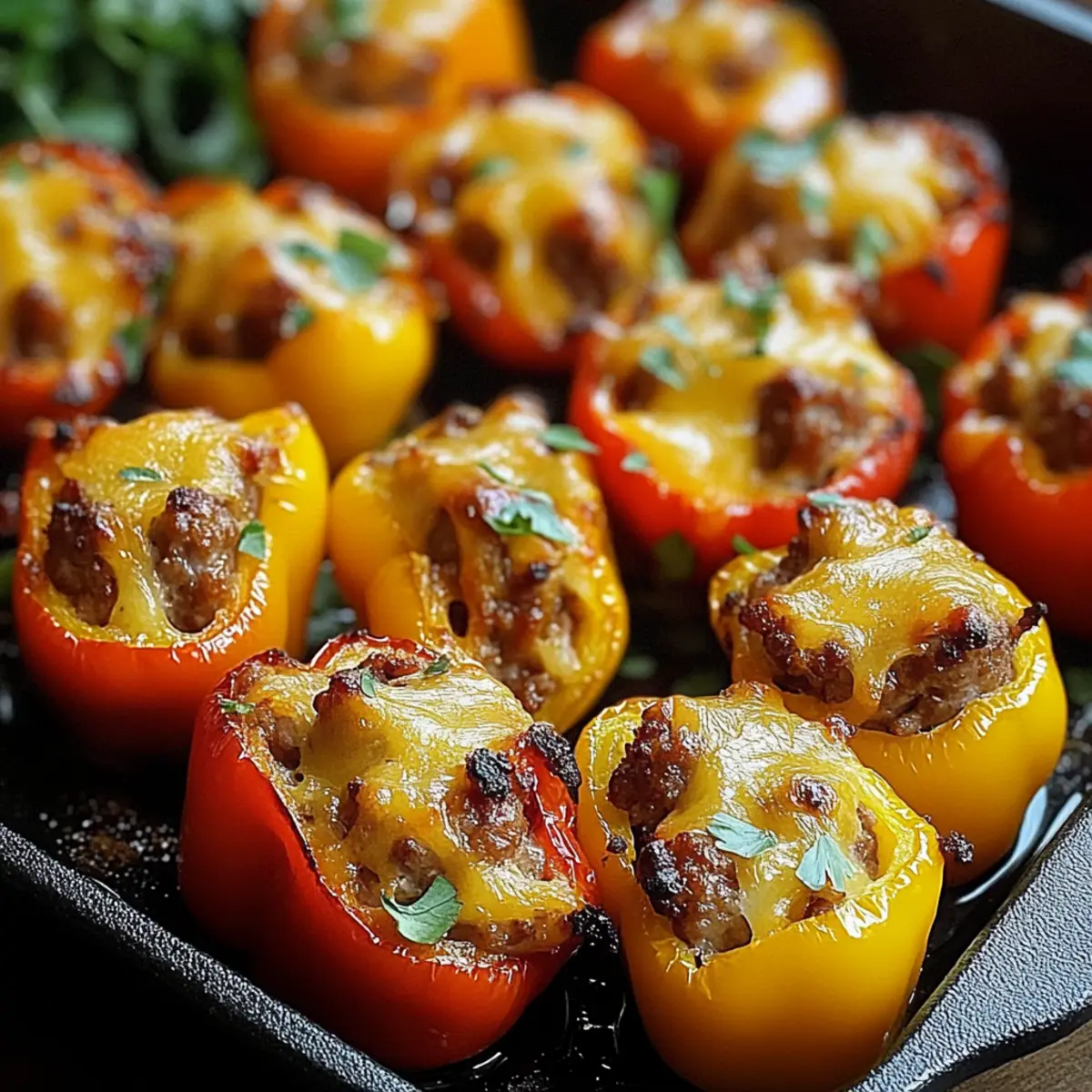 Sausage Stuffed Mini Peppers