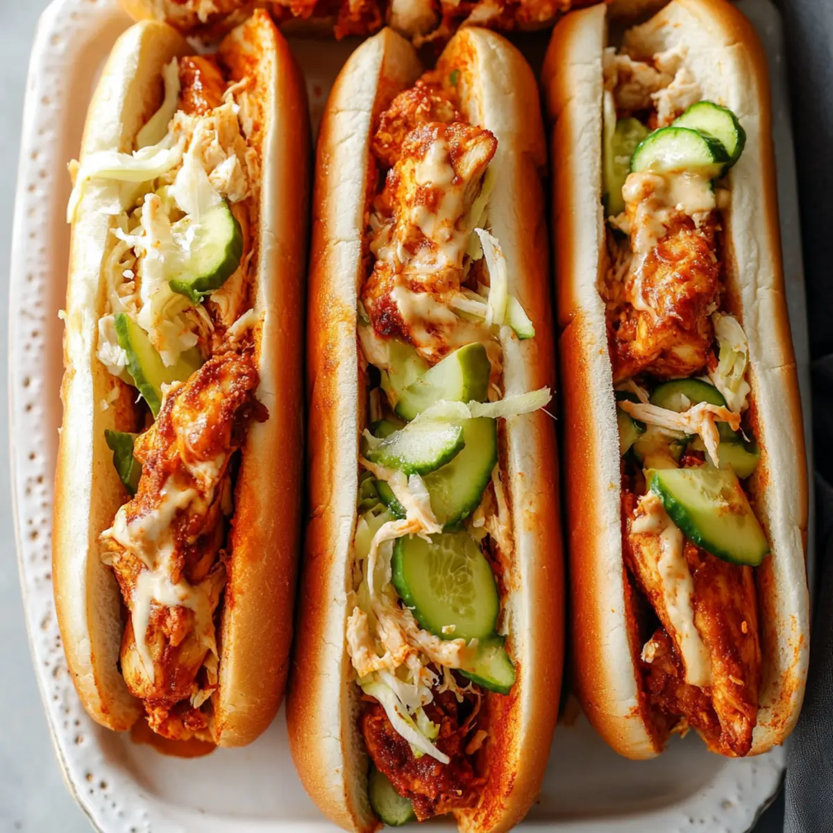 Spicy Nashville-Style Chicken Hoagies