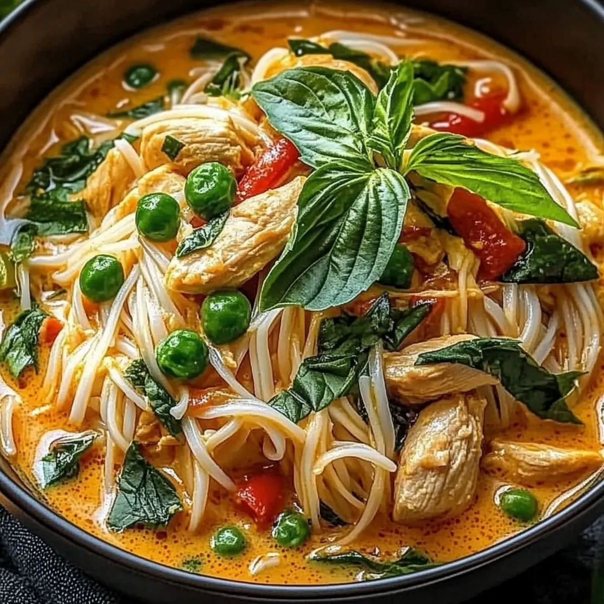 Thai Red Curry Noodles with Chicken