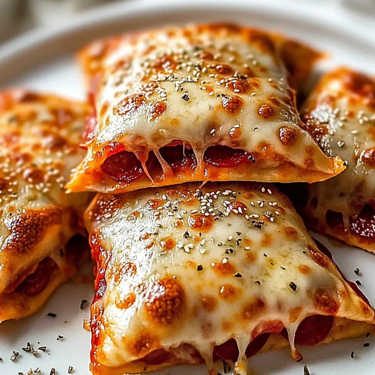 Air Fryer Pepperoni Pizza Pockets