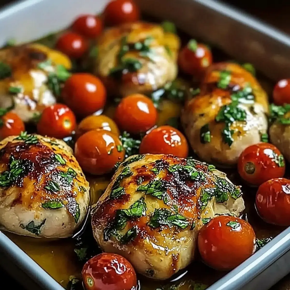 Baked Chicken with Cherry Tomatoes