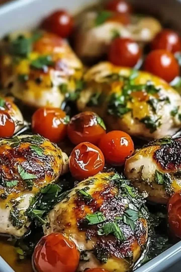 Baked Chicken with Cherry Tomatoes