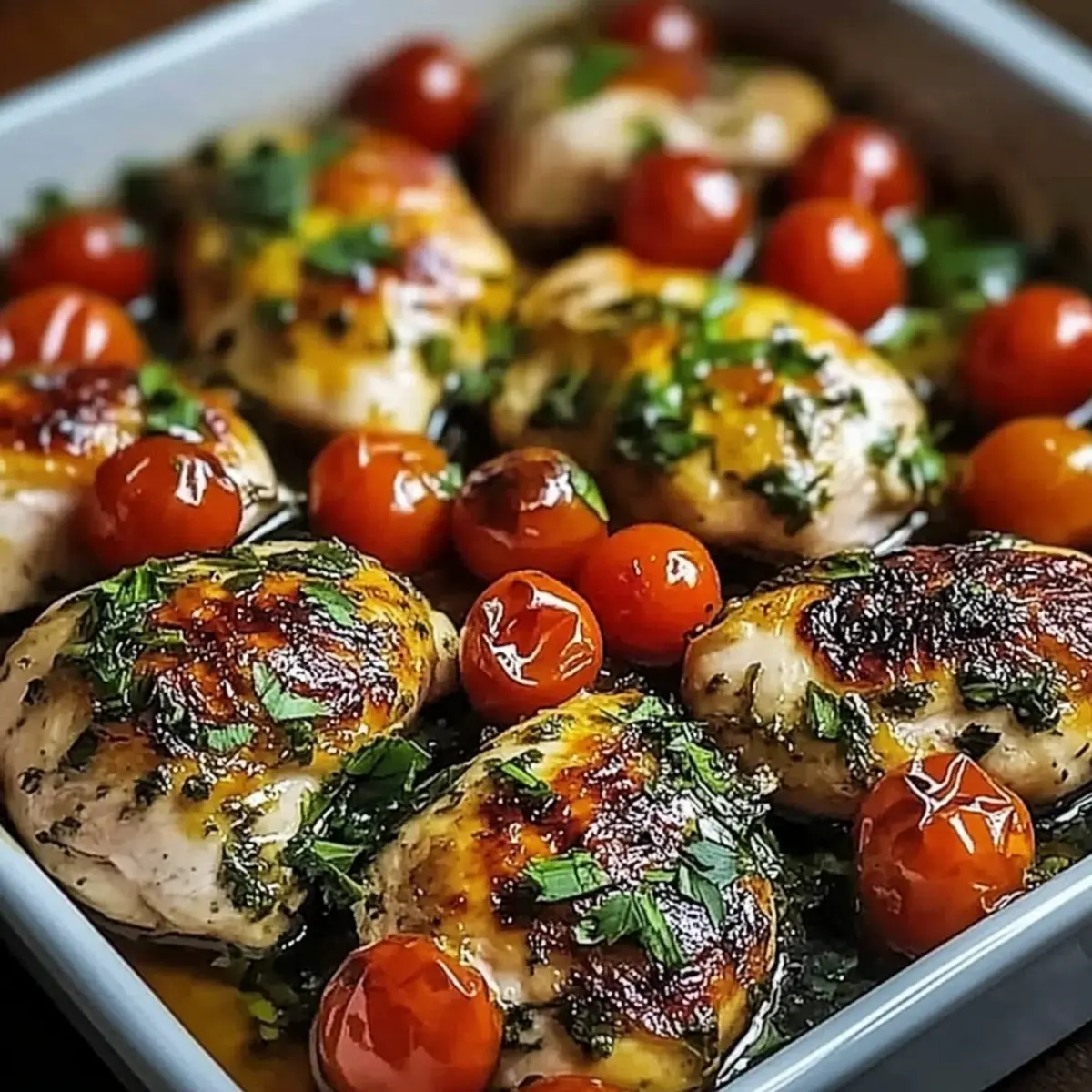 Baked Chicken with Cherry Tomatoes