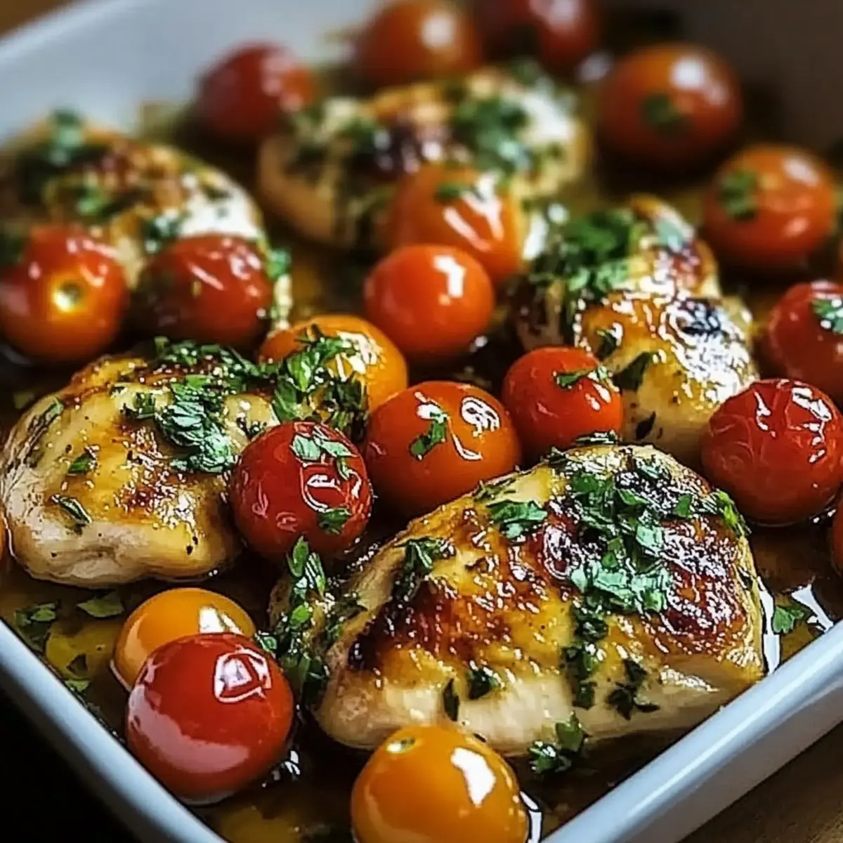 Baked Chicken with Cherry Tomatoes