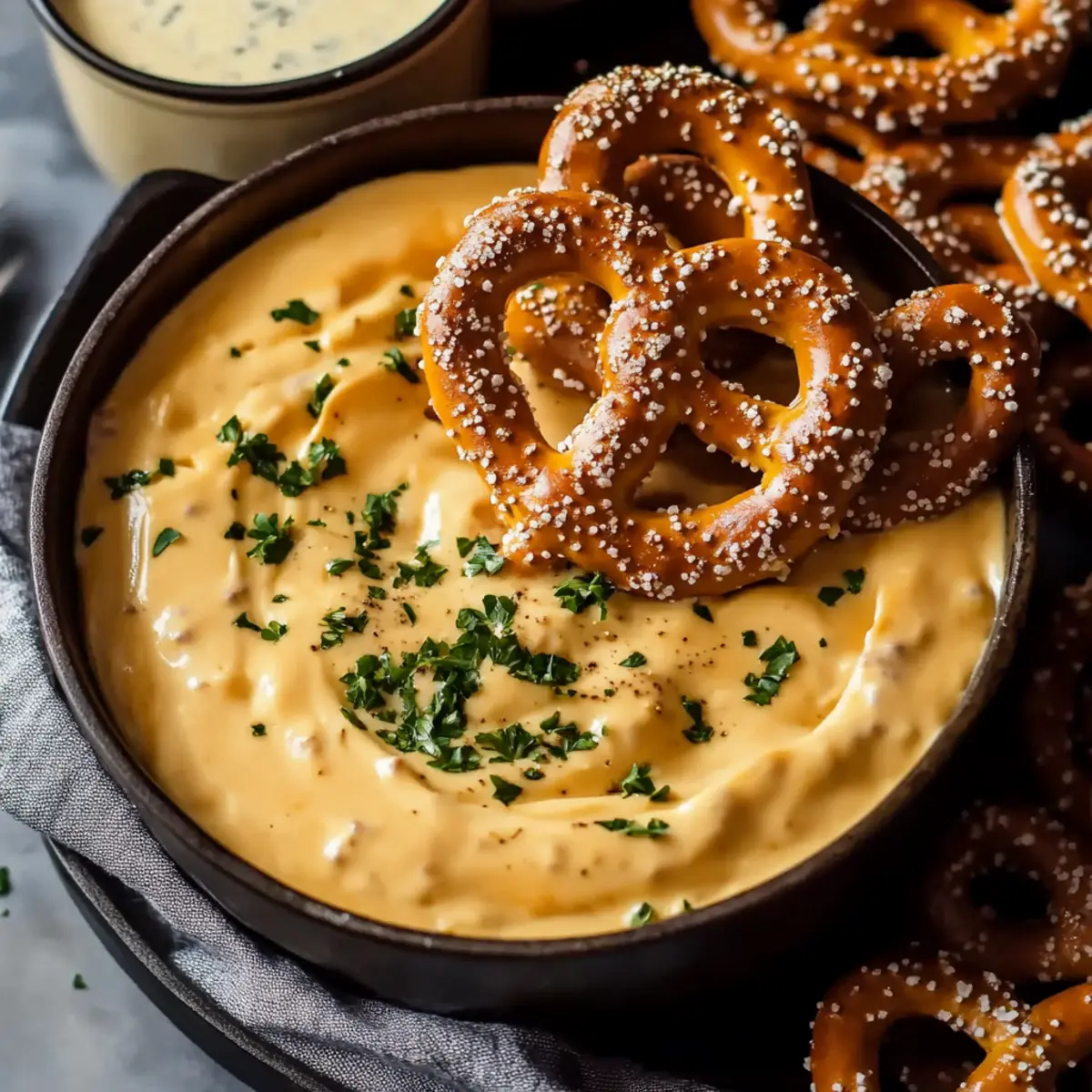 Beer Cheese Dip With Pretzels