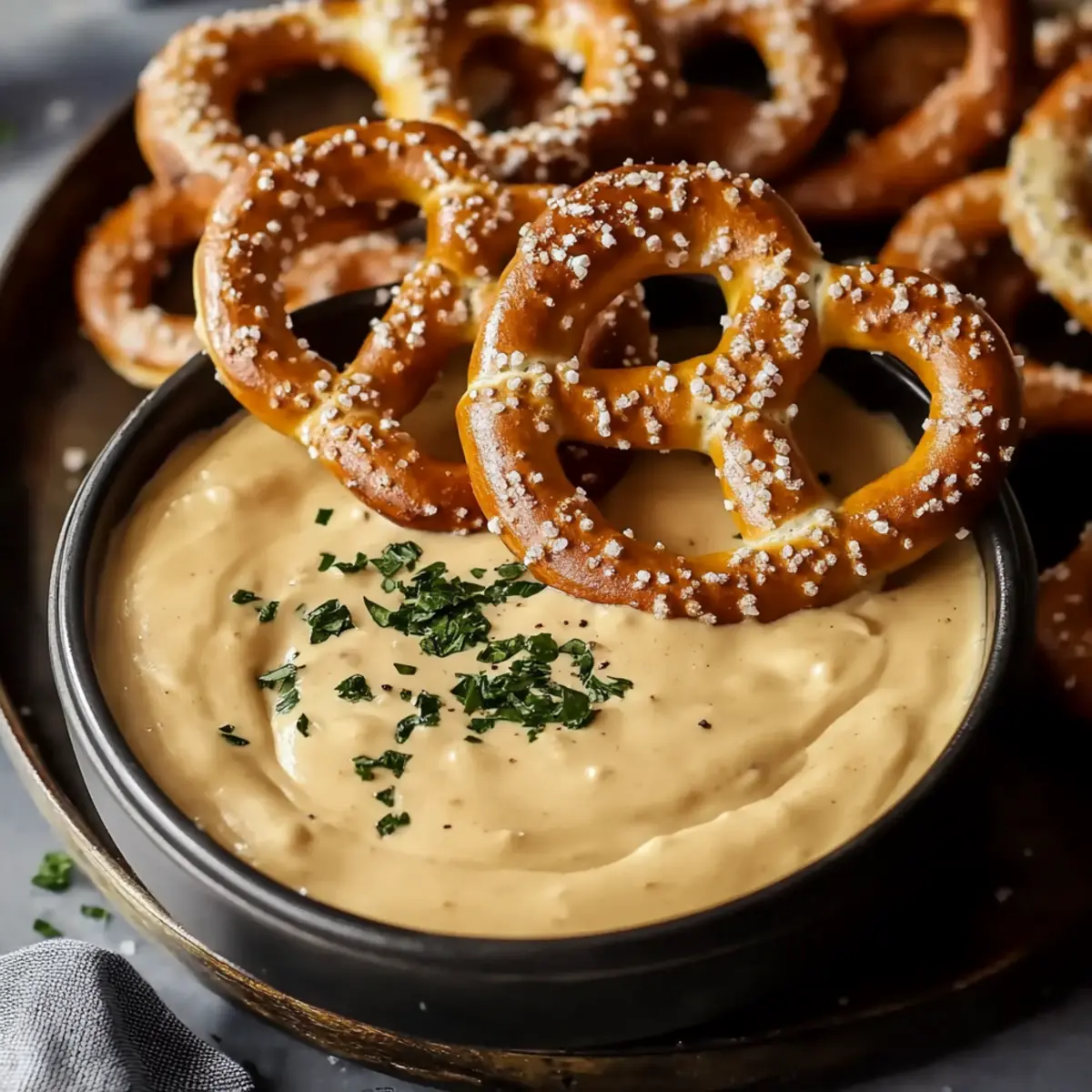 Beer Cheese Dip With Pretzels