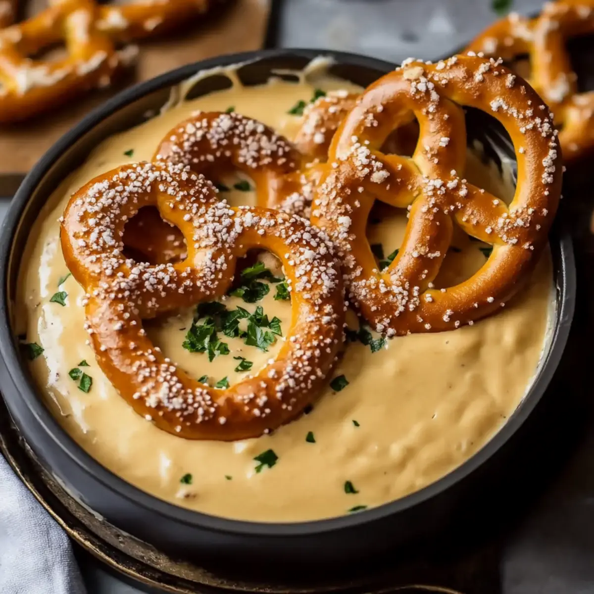 Beer Cheese Dip With Pretzels