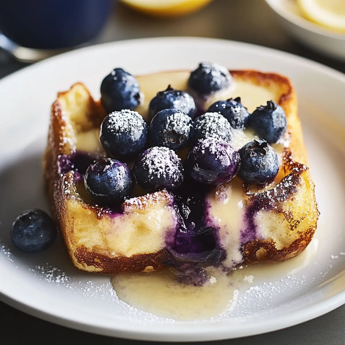 Blueberry Lemon French Toast Casserole