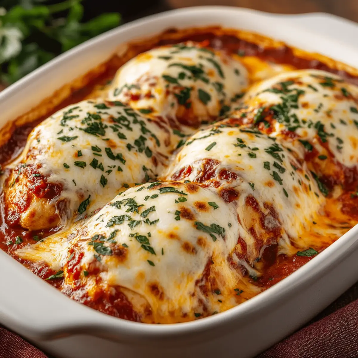Cheesy Mozzarella Chicken Bake
