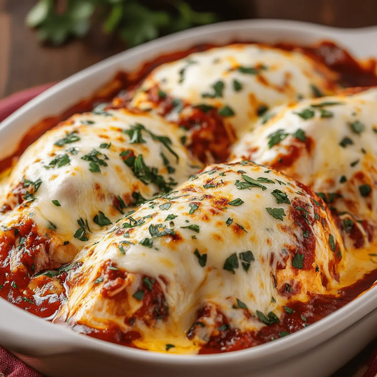 Cheesy Mozzarella Chicken Bake