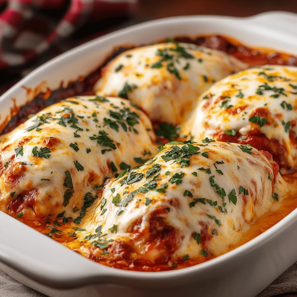 Cheesy Mozzarella Chicken Bake