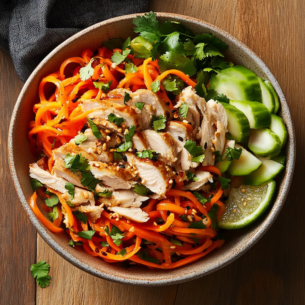 Chicken Carrot Noodle Bowl