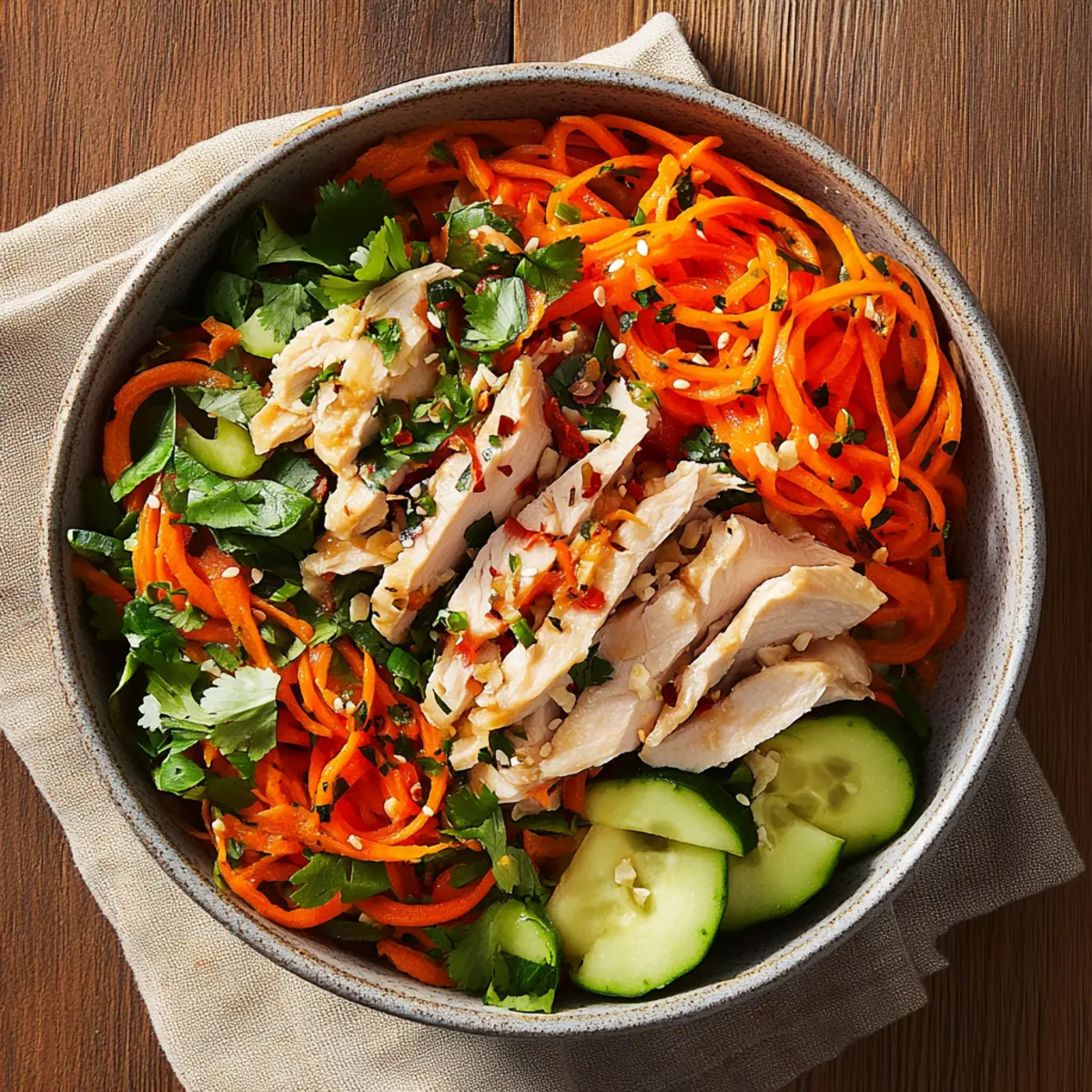 Chicken Carrot Noodle Bowl