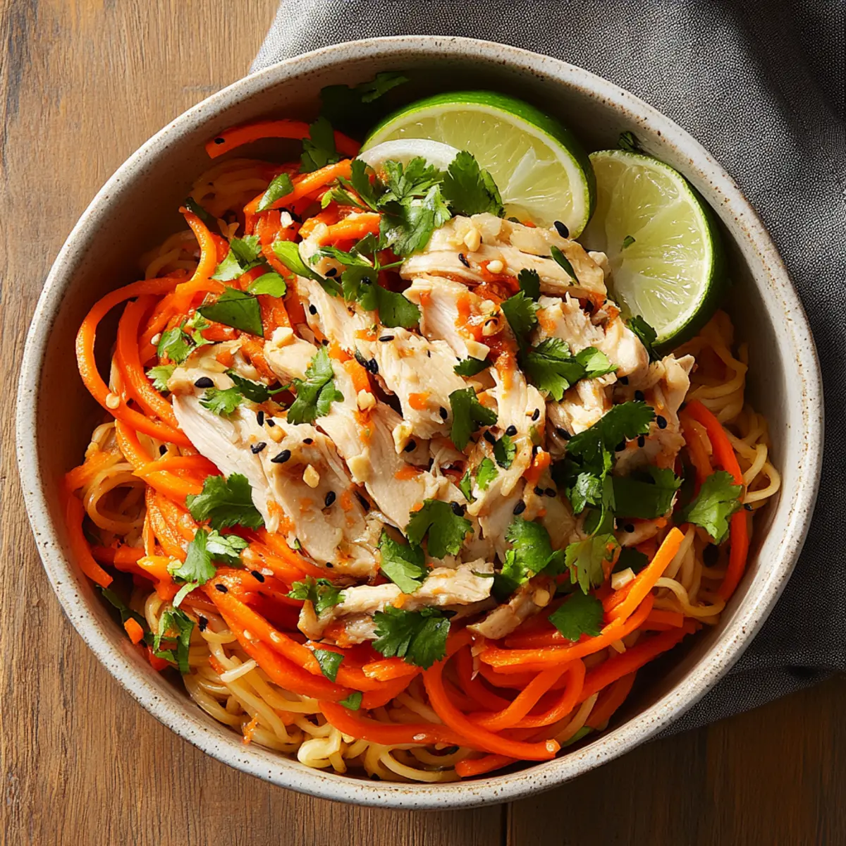 Chicken Carrot Noodle Bowl